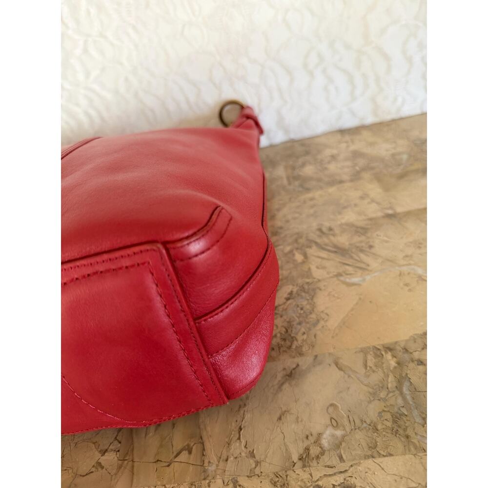 Vintage Authentic Coach Red 6950 Amanda Hobo Shoulder Bag Purse - Picture 9 of 11